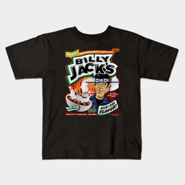 Billy Jack's Cereal Kids T-Shirt by Alema Art